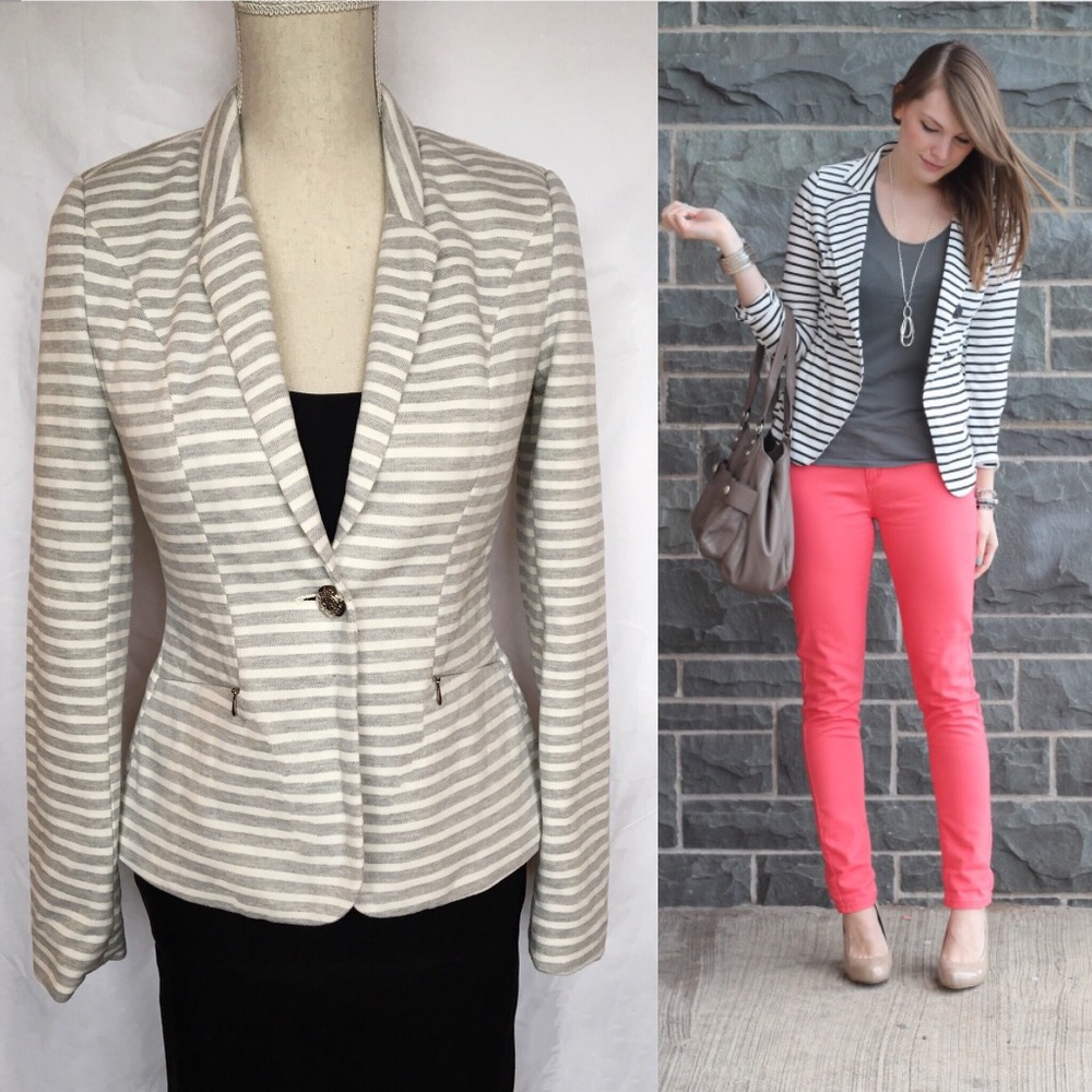 Brand new stripe fashion blazer